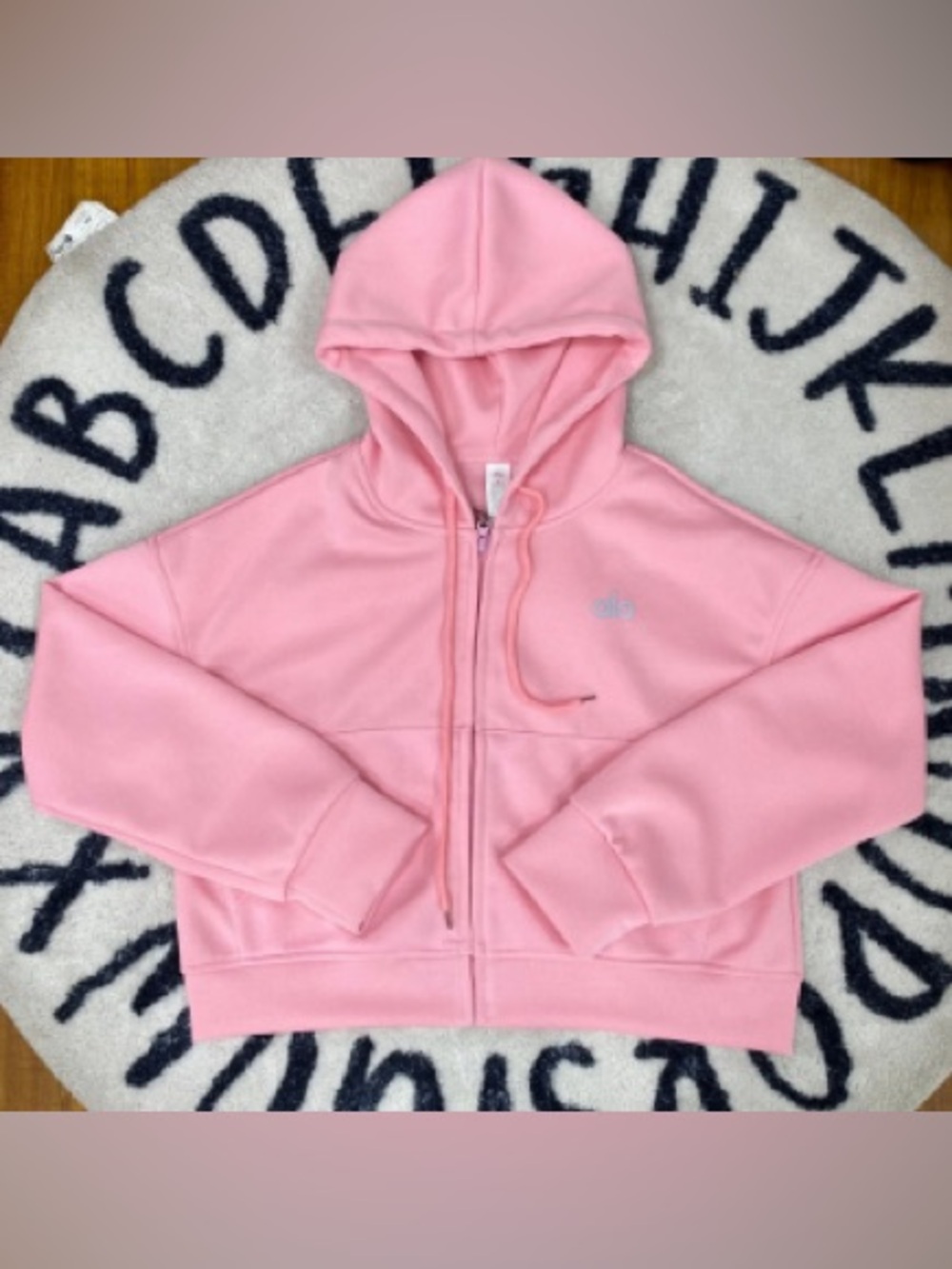 ALO Yoga Pink Full-Zip Hoodie
